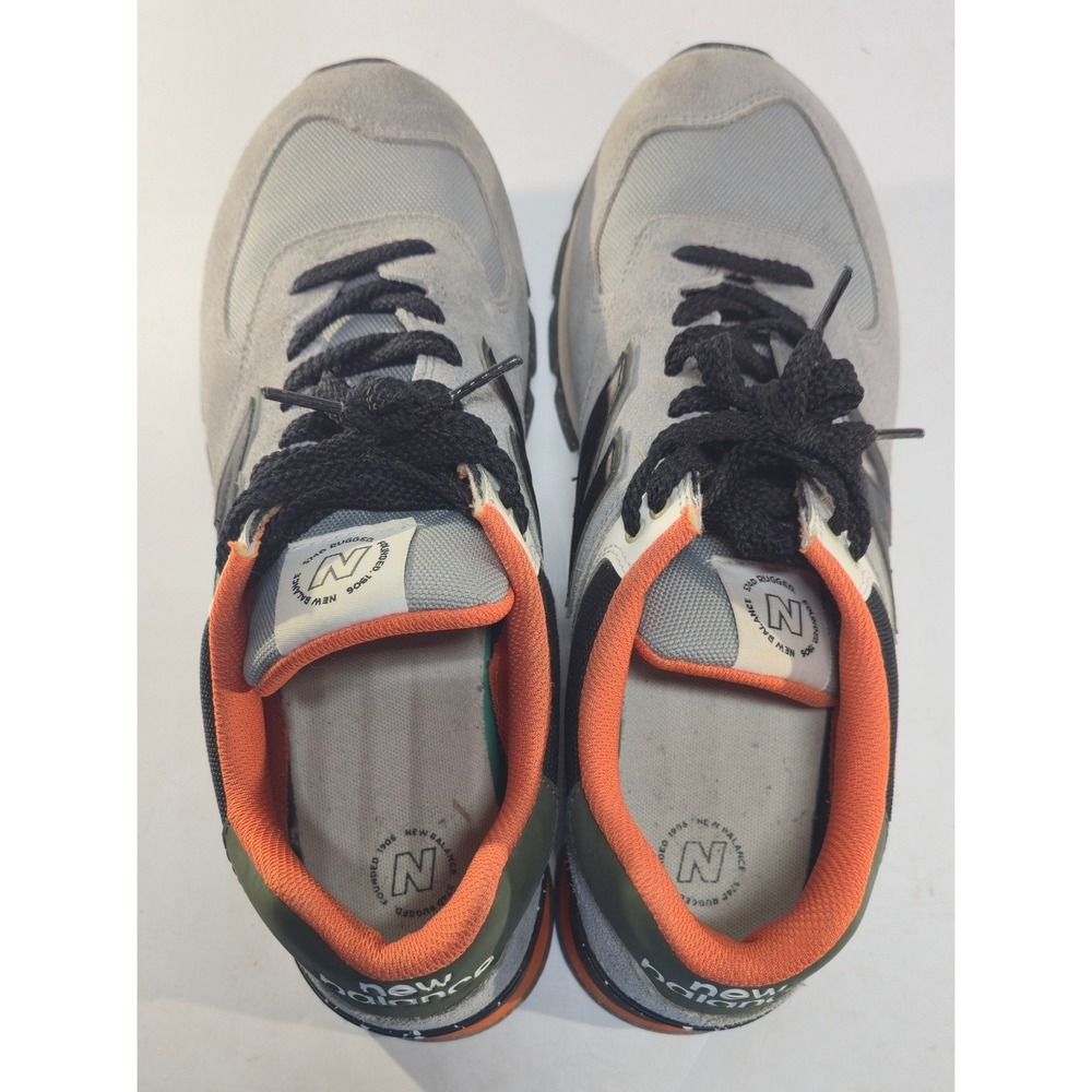 New Balance 574 Rugged Grey Black Orange Cordura Sneakers ML574DAG Mens 12 - Picture 7 of 9